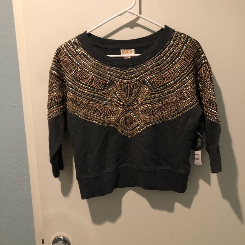 Amuse Society Embellished Sweater XS NWT